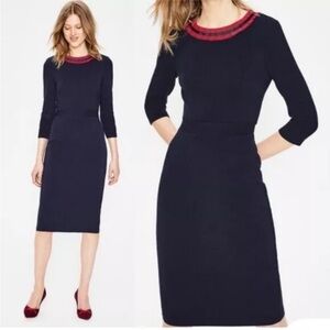Boden Navy Polperro Ottoman Dress